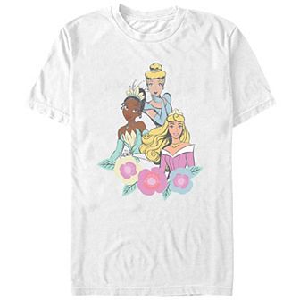 Disney's Tiana, Cinderella & Aurora Princess Trio Juniors' Boyfriend Graphic Tee