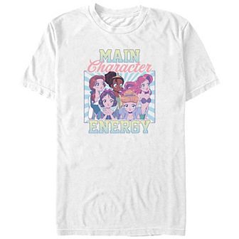 Disney's Belle, Snow White, Tiana, Cinderella & Ariel Princess Main Character Energy Juniors' Boyfriend Graphic Tee