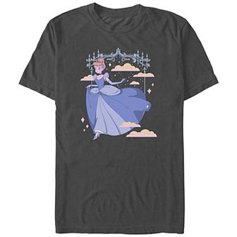 Disney's Cinderella Anime Style Portrait Juniors' Boyfriend Graphic Tee