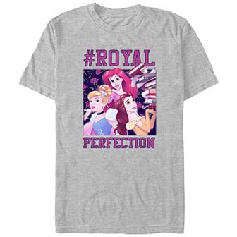 Disney's Cinderella, Ariel & Belle Princess #Royal Perfection Juniors' Boyfriend Graphic Tee