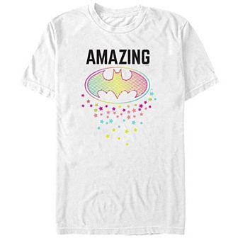 Juniors' Batman Sparkling Logo Boyfriend Graphic Tee