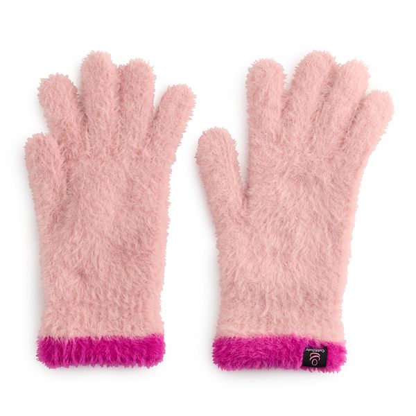 Women's Cuddl Duds® Feather Knit Gloves - Pink Multi