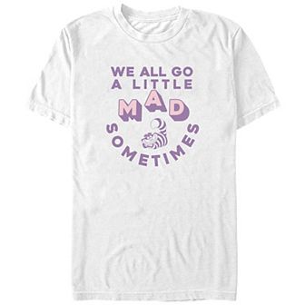 Disney's Alice In Wonderland We All Go A Little Mad Sometimes Juniors' Boyfriend Graphic Tee