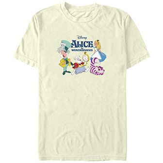 Disney's Alice In Wonderland Alice And Friends Juniors' Boyfriend Graphic Tee