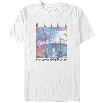 Disney's Alice In Wonderland Garden Scene Juniors' Boyfriend Graphic Tee