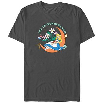 Disney's Alice In Wonderland Off To Wonderland Juniors' Boyfriend Graphic Tee