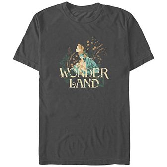 Disney's Alice In Wonderland Smelling The Flowers Juniors' Boyfriend Graphic Tee