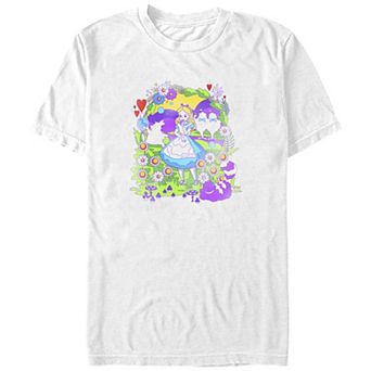 Disney's Alice In Wonderland Psychedelic Scene Juniors' Boyfriend Graphic Tee