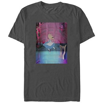 Disney's Alice In Wonderland Glitchy Fall Juniors' Boyfriend Graphic Tee