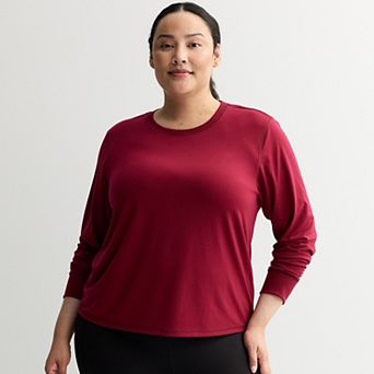 Plus Size Tek Gear® Long Sleeve Crewneck T-Shirt