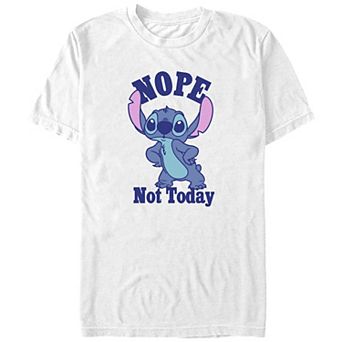Disney's Lilo & Stitch Nope Not Today Stitch Juniors' Boyfriend Graphic Tee