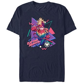 Juniors' Captain Marvel 90s Style Boyfriend Graphic Tee