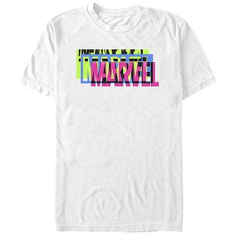 Juniors' Marvel Triple Logo Boyfriend Graphic Tee