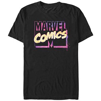 Juniors' Marvel Comics Watercolor Logo Boyfriend Graphic Tee