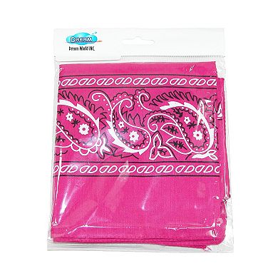 CTM Individually Folded & Packaged Paisley Print Cotton Bandana