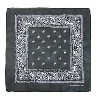 Individually Folded & Packaged Paisley Print Cotton Bandana