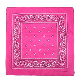 Individually Folded & Packaged Paisley Print Cotton Bandana