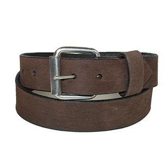 Boston Leather Men's Big & Tall Bark Leather 1.5 Inch Belt