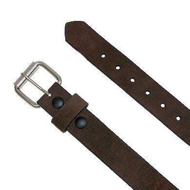 Boston Leather Men's Big & Tall Bark Leather 1.5 Inch Belt