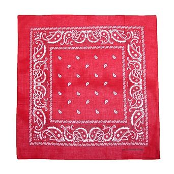 Cotton Paisley All-purpose Bandanas (pack Of 5 Of Same Color)