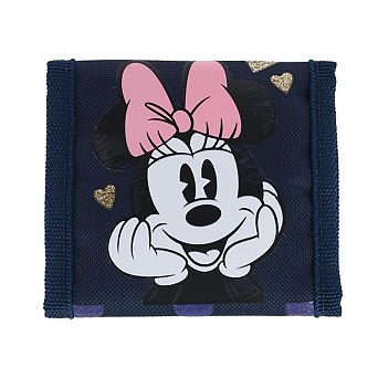 Kid's Disney Minnie Mouse Bi-fold Wallet With Hook & Loop Closure