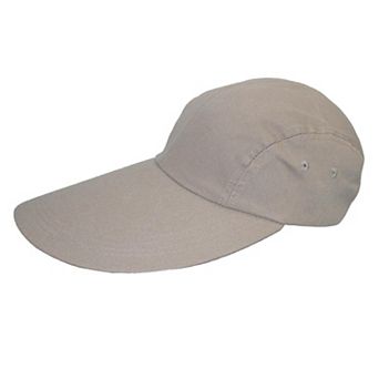 Ctm Cotton Long 5 Inch Bill Visor Baseball Cap