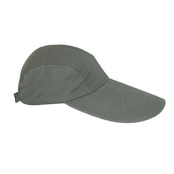 Ctm Cotton Long 5 Inch Bill Visor Baseball Cap