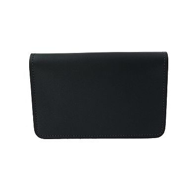 CTM Leather Top Stub Checkbook Cover Wallet