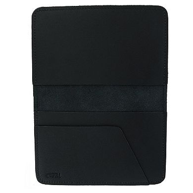 CTM Leather Top Stub Checkbook Cover Wallet