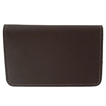 Leather Top Stub Checkbook Cover Wallet