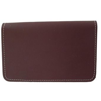 Leather Top Stub Checkbook Cover Wallet