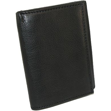 Paul & Taylor Men's Leather Badge Holder Trifold Wallet