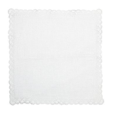 Women's Nosegay Hand Made Bobbin Lace Linen Handkerchief