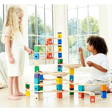 Hape Quadrilla Wooden Marble Run The Cyclone Construction Set