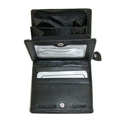 Men's Leather With Zippered Coin Pocket Wallet