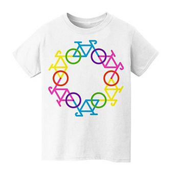 Kids 8-20 COLAB89 Bicycle Color Wheel Graphic Tee