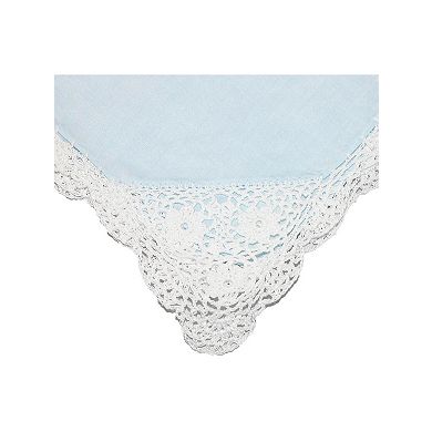 CTM Women's Cotton Bonnie Lace Handkerchief