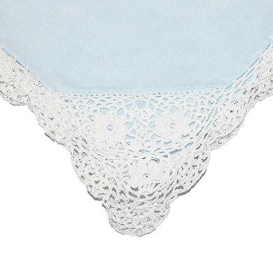 CTM Women's Cotton Bonnie Lace Handkerchief