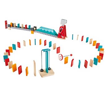 Hape 59 pc Wooden Domino Ball Set: Mighty Hammer