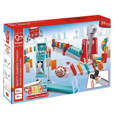 Hape 59-pc. Wooden Domino Ball Set: Mighty Hammer