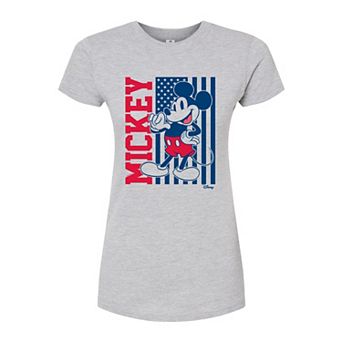 Disney's Mickey Mouse Juniors' American Flag Fitted Tee