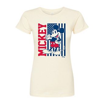 Disney's Mickey Mouse Juniors' American Flag Fitted Tee