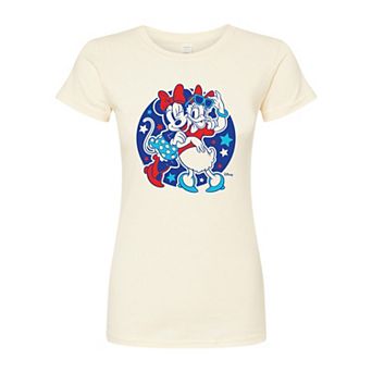 Disney's Minnie Mouse & Daisy Duck Juniors' Americana Fitted Tee