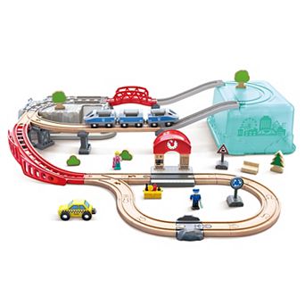 Hape Wooden Train City Train Bucket Set