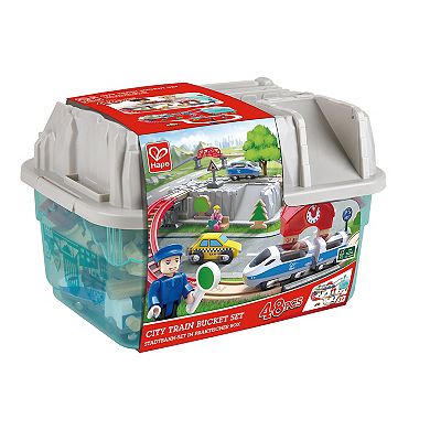 Hape Wooden Train City Train Bucket Set