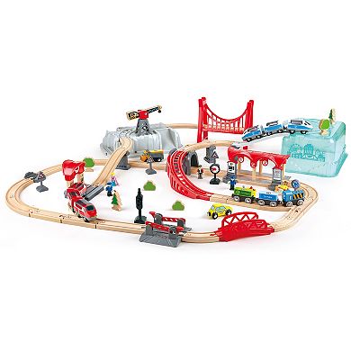 Hape Wooden Train City Train Bucket Set