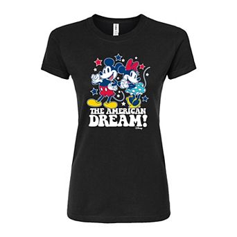 Disney's Mickey & Minnie Mouse Juniors' The American Dream Fitted Tee