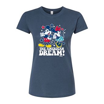 Disney's Mickey & Minnie Mouse Juniors' The American Dream Fitted Tee