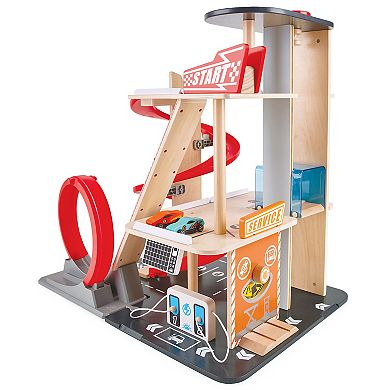 Hape Parking Garage Gearhead Stunt Playset