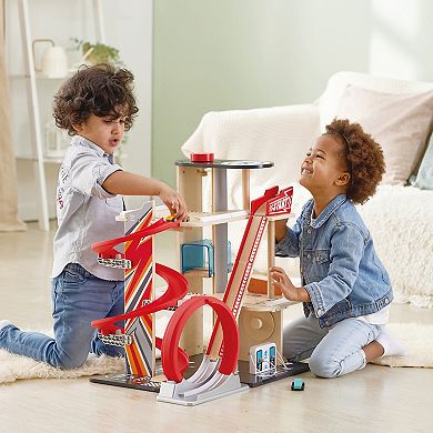 Hape Parking Garage Gearhead Stunt Playset